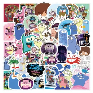 58 New Imaginary Friend Cartoon Graffiti Stickers, Waterproof Car Luggage Cup Phone Case Stickers, Fun Decorative Decals