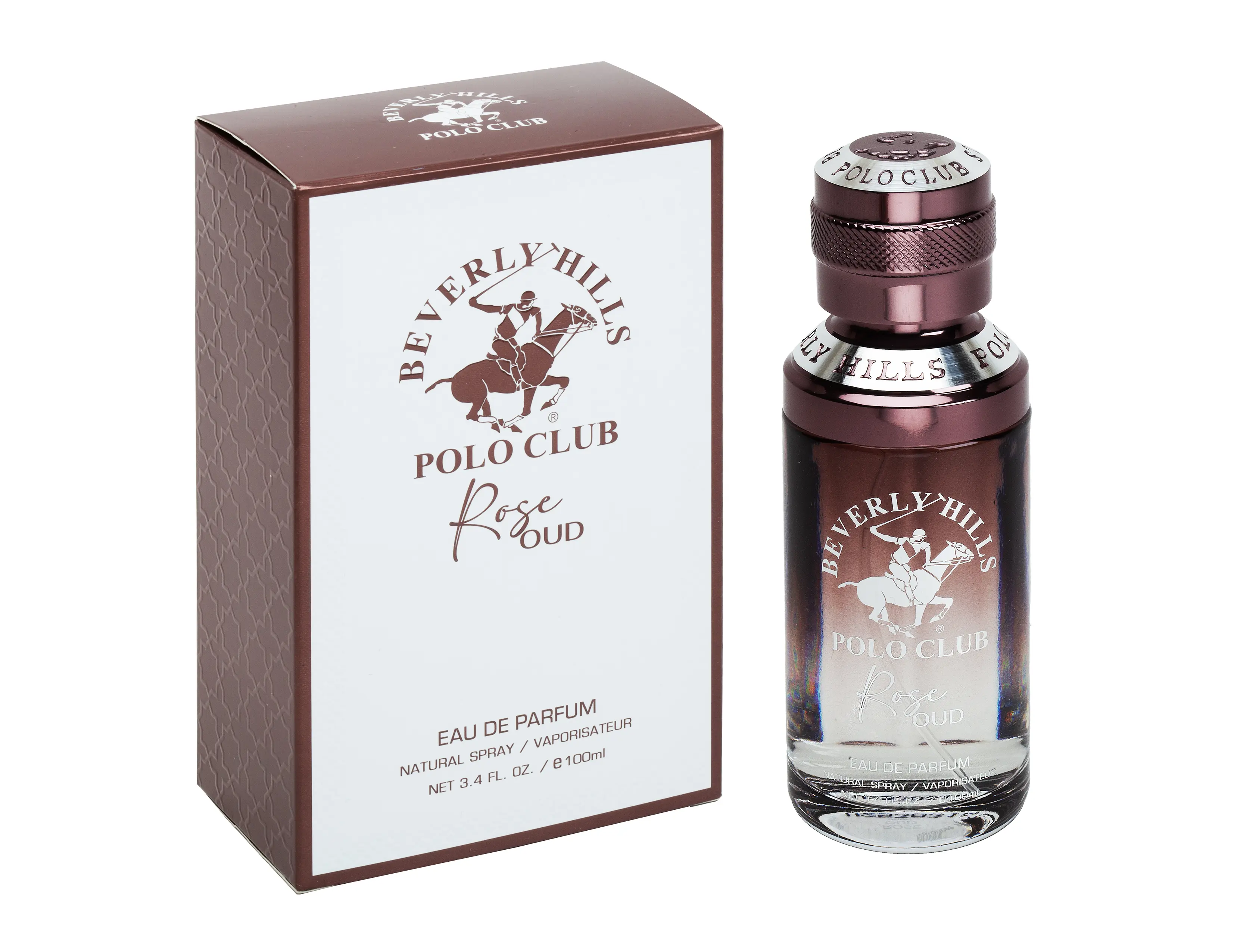 Beverly Hills Polo Club | Rose Oud 3.4oz / 100ml Eau de Parfum Spray for Men – Timeless Masculine Fragrance with Rose & Oud Notes – Long-Lasting All-Day Scent | Ideal for Everyday, Office, or Special Occasions