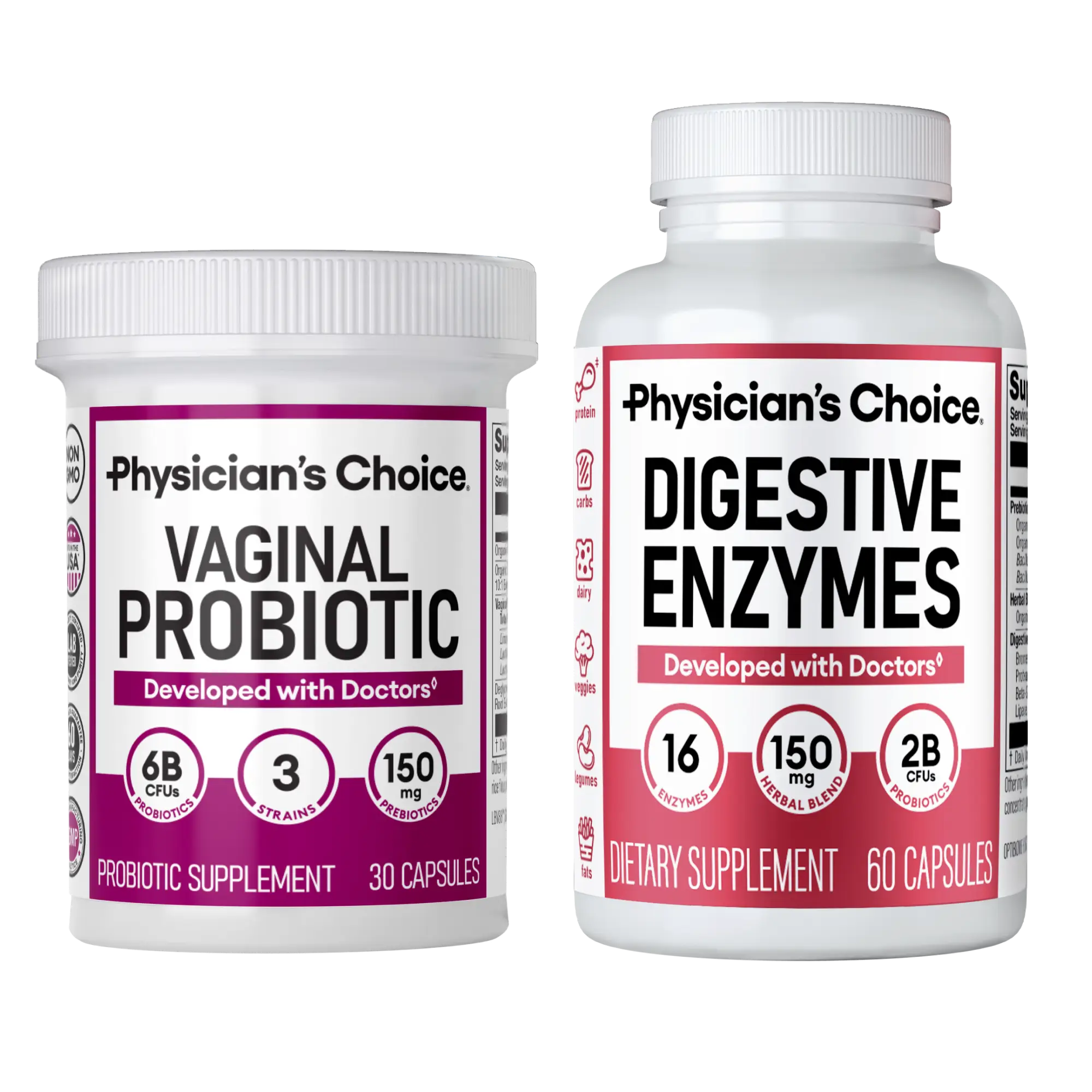 Physician's Choice Harmony Helper Bundle: Vaginal Health, Bloating & Digestion S...