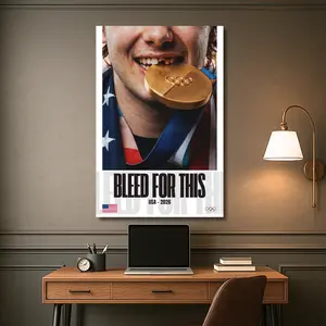 USA Hockey Metal Wall Art - Durable Brushed Aluminum USA Made Easy to Hang Bold Modern Motivational Artwork for United States Hockey Fans
