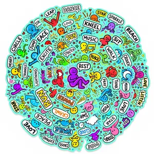 50pcs of Trendy Fluorescent Street-style Stickers, Suitable for Scrapbooks, Diaries, Laptops, Water Bottles, Cars, and Other Items with Faith-based Designs, Making Them A Gift with A Positive Message.