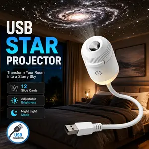 USB starry night light With Night Light , suitable for home scenes，clear projection. Usb Charging Lampara Usb C Rechargeable Usb Led outdoorfun ,Child Gift
