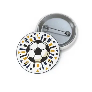 Soccer Burst Pin Button — Team Spirit Football Badge