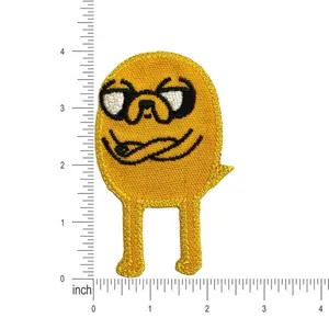 Jake the dog + Adventure Time + embroidered/appliqué + iron on