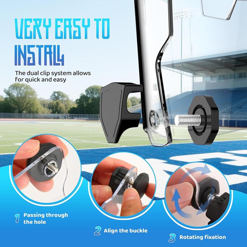 Clear football visor lightweight polycarbonate lens scratchresistant universal fit for adultyouth helmets riddell speedflex schutt f7 xenith vicis