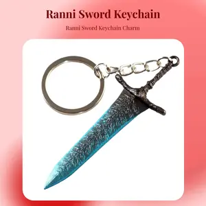 Elden Ring Ranni Dark Moon Greatsword Metal Alloy Keychain, Kpop Decorative Fashion Accessory, Keychain for Bags, Car Key Mini Stick Gift, Car Keychain