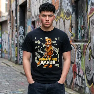 Tung Tung Sahur T-shirt | Money Rain Graphic T-Shirt