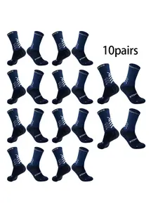 10 Pairs Men Women Football Sports Fitness Anti-slip Wear-resistant Floor Socks Gripper Running Cycling Socks Comfortable Breathable Training Soccer Socks Basketball Socks Hiking Socks Trekking Socks Elastic Socks