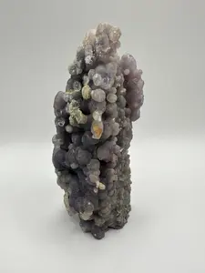 Mesmerizing Grape Agate Towers: Natural Purple Botryoidal Chalcedony Crystal Specimens