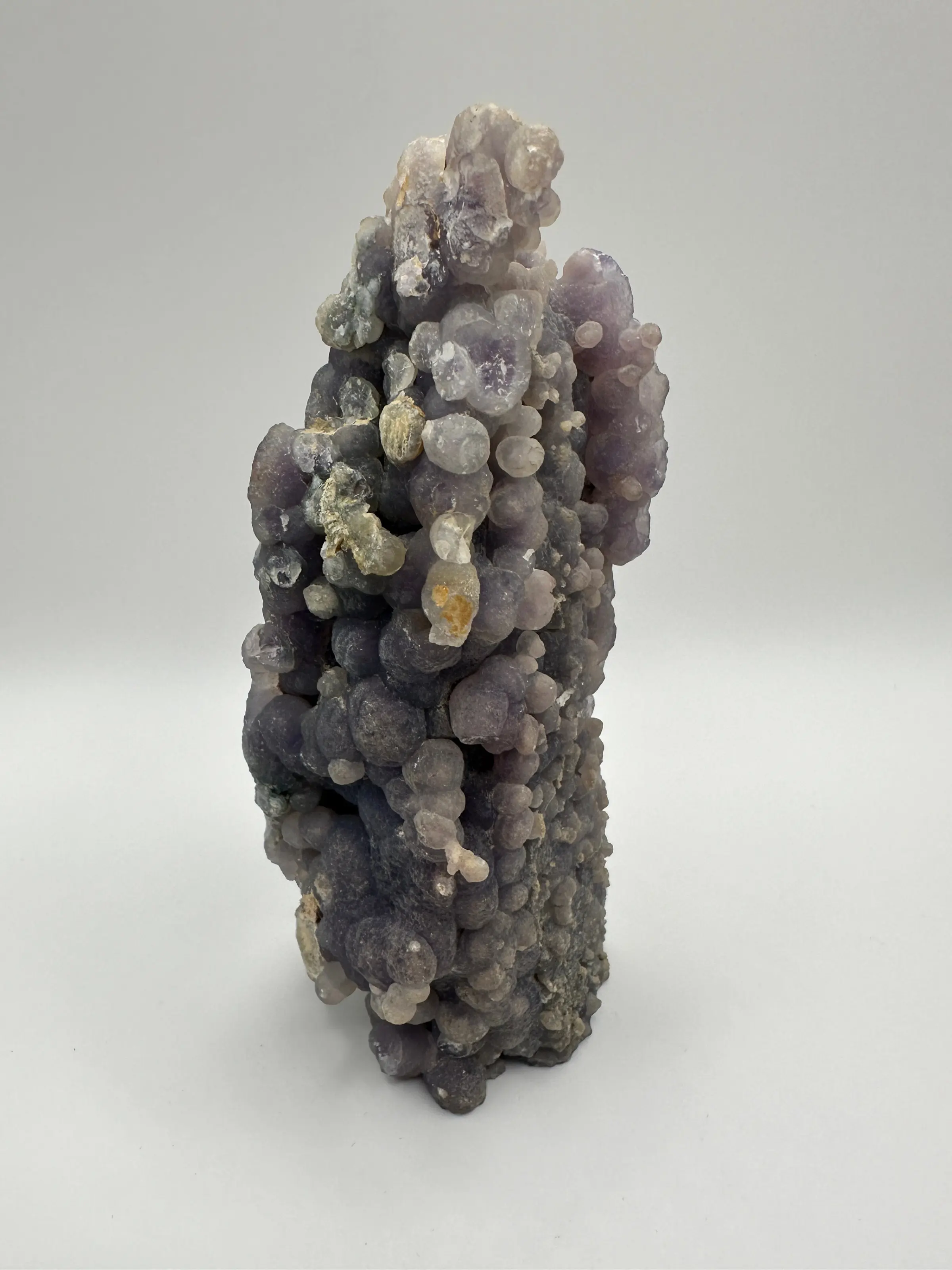Mesmerizing Grape Agate Towers: Natural Purple Botryoidal Chalcedony Crystal Specimens