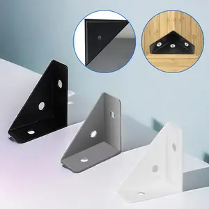 Right Triangle Corner Bracket, Durable Cold Rolled Steel Corner Bracket, Furniture Table Bed Cabinet Edge Bracket, Home Accessories