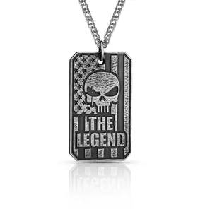 Montana Silversmiths The Legend Chris Kyle Glory Dog Tag Necklace  CKNC5084