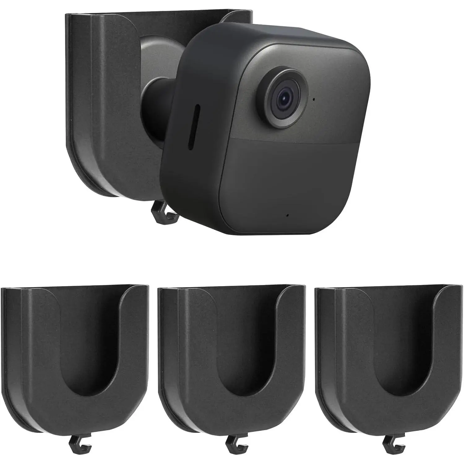 3 Pack Blink Indoor & Outdoor Camera Mount, No Drill HBV Adhesive Wall Mount Compatible with Blink Outdoor 4 (Newest Model), Blink Mini/Mini 2 (Newest Model), Blink Camera Accessories, Black