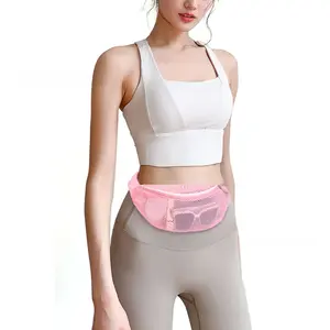 Beach Crossbody Mesh Waist Bag, Shoulder Strap and Zipper Phone Bag Small Waist Bag Casual Single Shoulder Outdoor