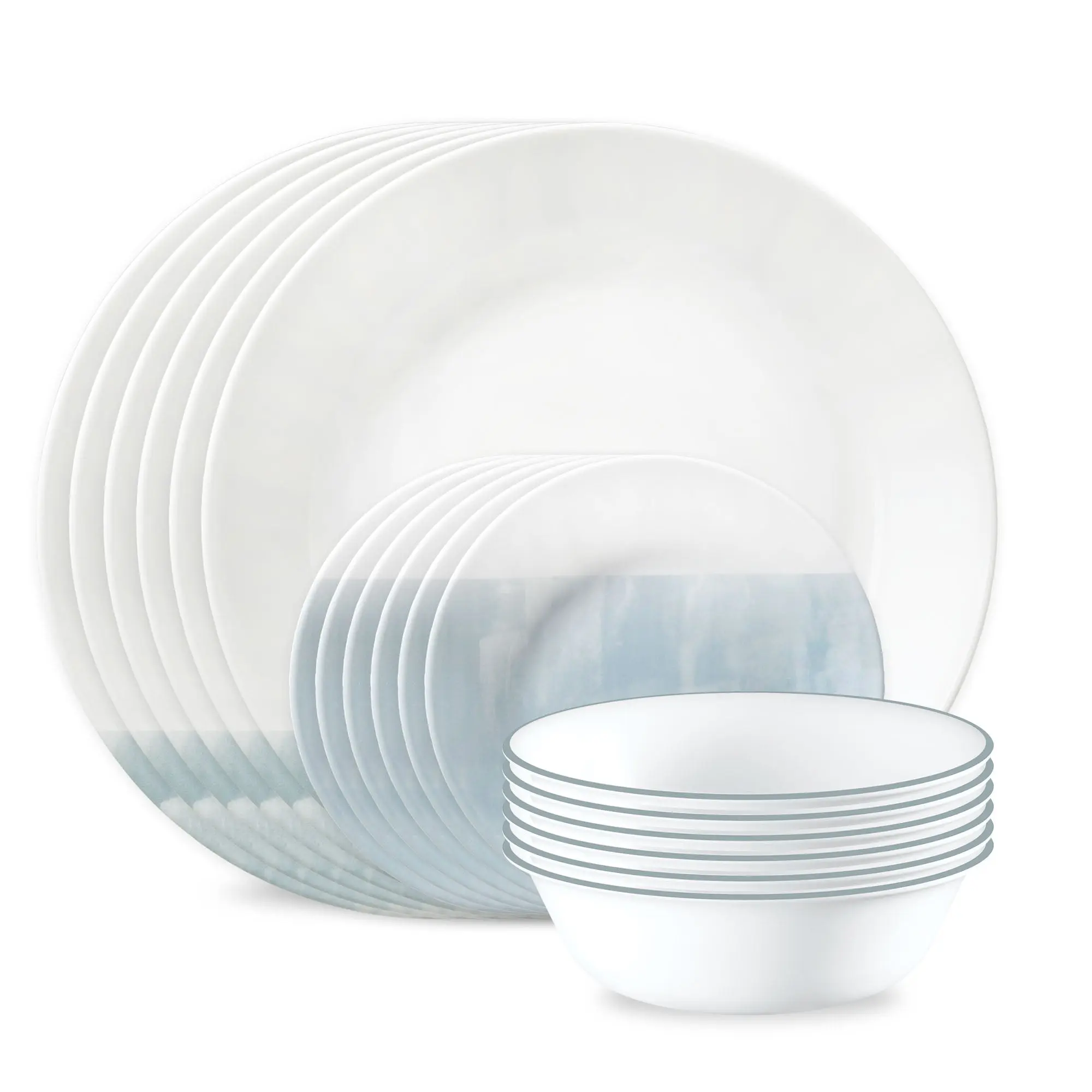 Corelle® Foggy Seas 18-piece Dinnerware Set, Service for 6
