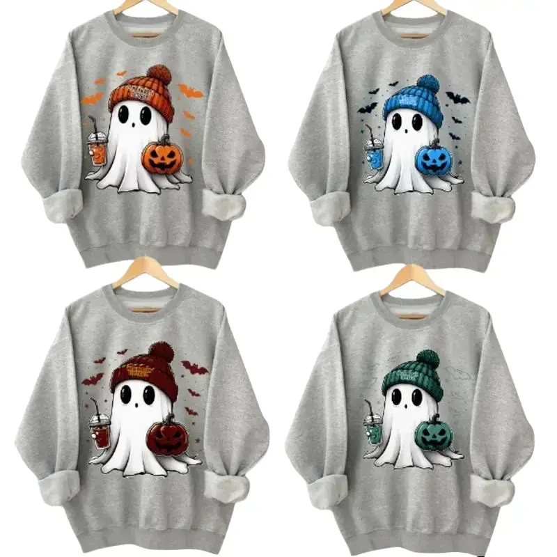 Sport Grey All Team Football Fall Sweatshirt, 32 Team Cute Halloween All Team Football Sweatshirt, Halloween Sport Pullover, Custom Team