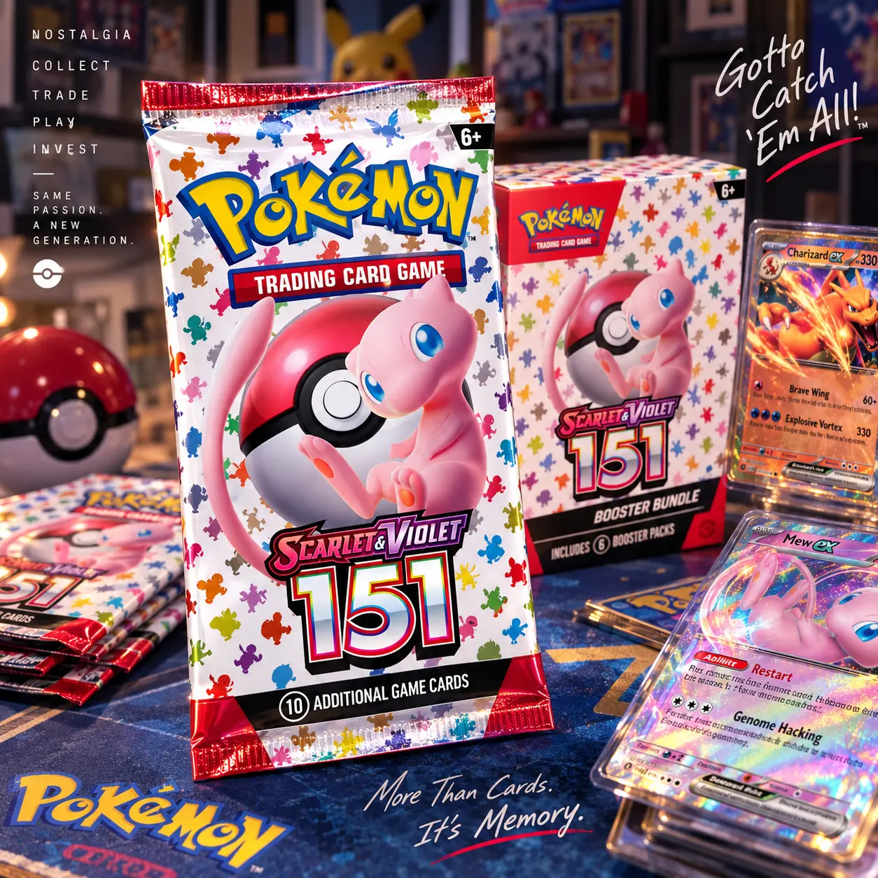 Pokémon 151 Booster Bundle – Scarlet & Violet, 6 Packs, English Factory Sealed