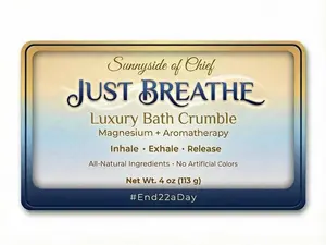 Just Breathe Luxury Bath Crumble | Magnesium + Aromatherapy | Inhale • Exhale • Release