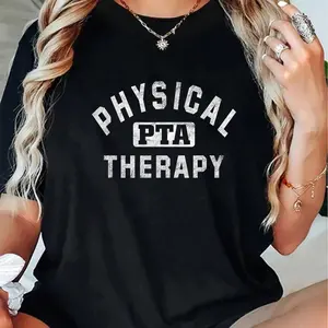 100% Cotton Physical Therapist Assistant Shirt Retro Collegiate PTA Tee