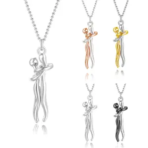 Hug Guardian Couple Necklace Clavicle Chain Long Necklace Pendant Multiple Colors Optional Couple Style