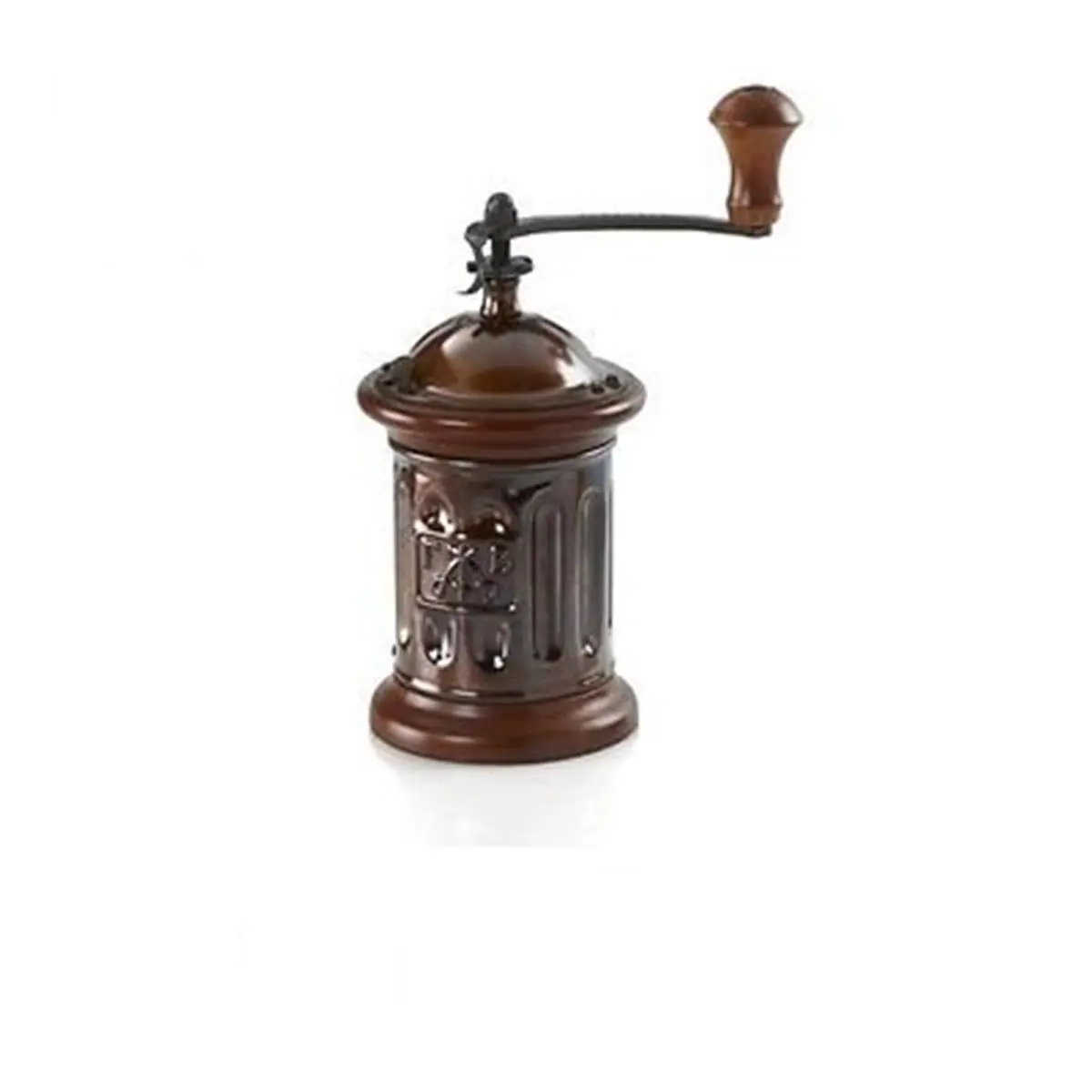 212 MAIN Gary Valenti Tre Spade Classic Adjustable Burr Manual Coffee Mill - Brown Beechwood Grinder with Hardened Steel Blades, Thickness Adjustment, Stylish Kitchen Display for Coffee Prep