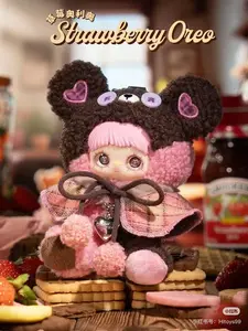 MayMei -ting bear cookie Blind Box - Vinyl & Plush Doll，Bunny Plush Dolls，Soft Furry Collectibles，Backpack or clothing decoration，Stuffed Animal