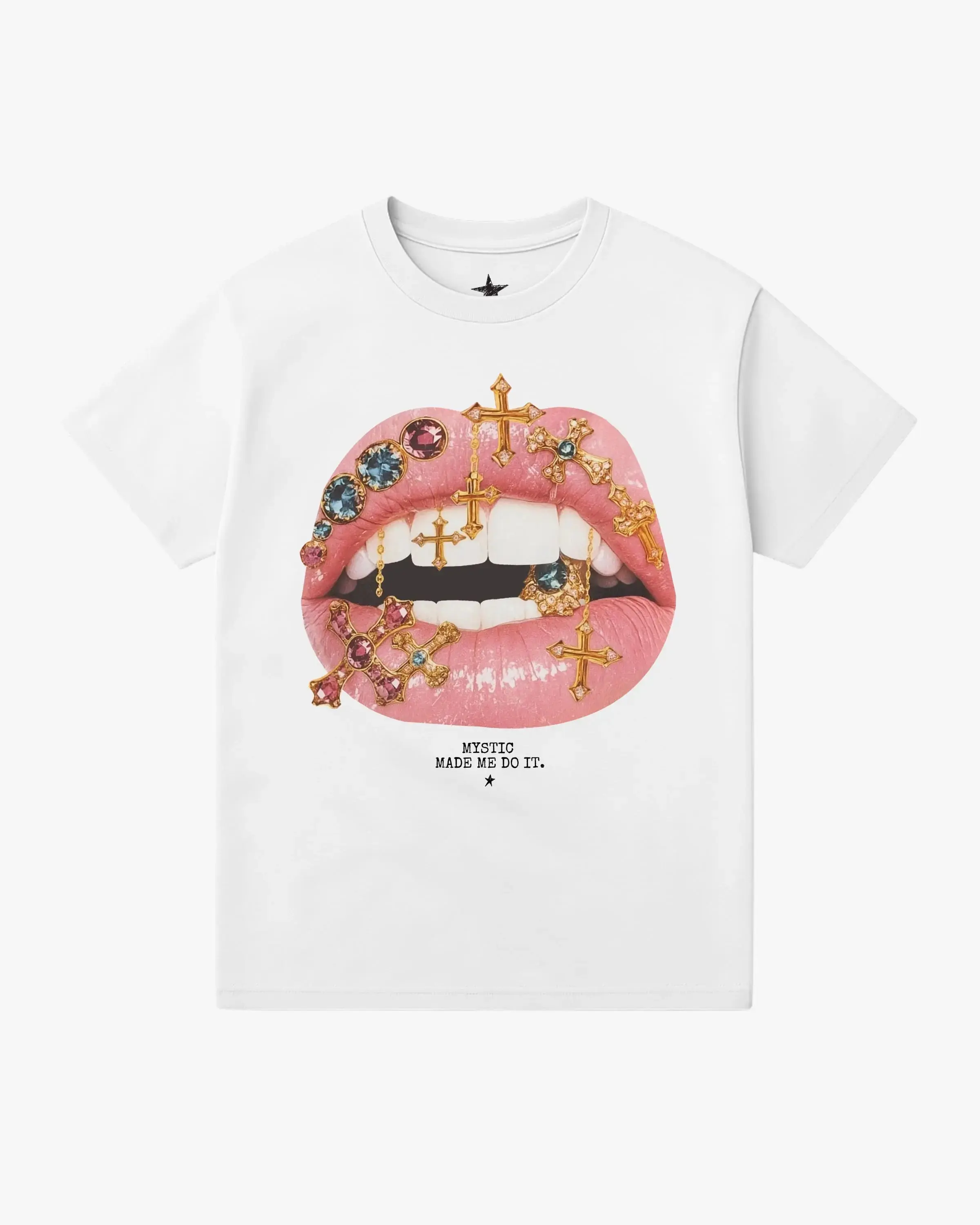 Gem Kiss Graphic Print Cotton Casual T-Shirt, Y2k Shirt, Unisex T-Shirt, Gift For Men Women
