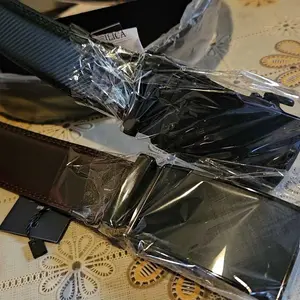 VATAN Premium Belts for Men 2 Pack - Mens Belt Leather hip dips men belt with Auto Buckle Jeans Belt Golf & Casual Style Trendy Must-Have Belts in Gift Set Box Can be cut to adjust length