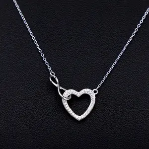 Heart Infinity Necklace - 925 Silver
