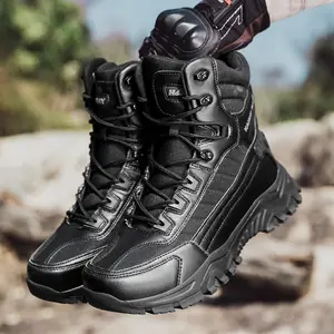 5.AA Men's Combat Boots Hiking Shoes, jungle boots, mens work boots, desert boots with Zipper, Breathable Lightweight Anti-Skid for Mountaineering Hiking Exploration Tactical All-Season Lightweight Non-Slip High Top Boots for Outdoor Hunting Work outdoorf