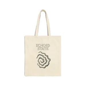 Echoed State & In Darkness Tote Bag, Eco-Friendly Shopping Bag, Motivational Canvas Tote, Gift for Book Lovers, Casual Tote for Every Day