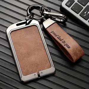 Tesla Model 3 & Y Zinc Alloy Keychain Holder, Durable Metal Car Interior Exterior Decoration Accessory, Stylish Auto Keyring for Tesla Owners