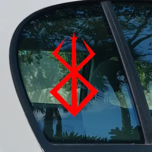 Berserk Brand Of Sacrifice Bumper Sticker Vinyl Decal for Car Laptop Phone Wall Mirror Water Bottle Toolbox Waterproof UV Weather Resistant 6+ Years Outdoor Use
