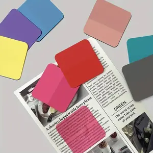 160 Sheets Transparent Sticky Notes, Durable Square Memo Pads, 1.77 Inch Size, Ideal for Home School Office, Marking and Notetaking
