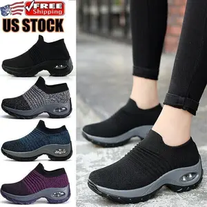 Womens Orthopedic Shoes Slip on Trainers Shoes Arch Support Sneakers Walking