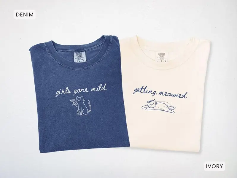 Girls Gone Mild Bachelorette Cat Comfort Colors T-Shirt, Bridal Squad Matching Shirts, Bachelorette Weekend, Getting Ready Outfit, Bridesmaid Gifts, Bridesmaid Shirt, Bachelorette Party, Full Size, Full Color