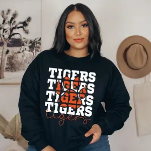 Tigers Sweatshirt, Tiger Sweatshirt, Tiger Football Sweater, School Spirit Hoodies, Football Mom Sweat, Game Day Sweater, Football Fan Sweat