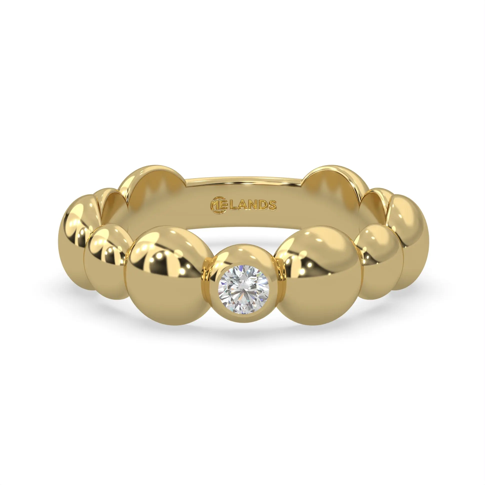 Spirit Ring | Origin - Chunky Solitaire Design with Natural Diamonds that Fluoresce