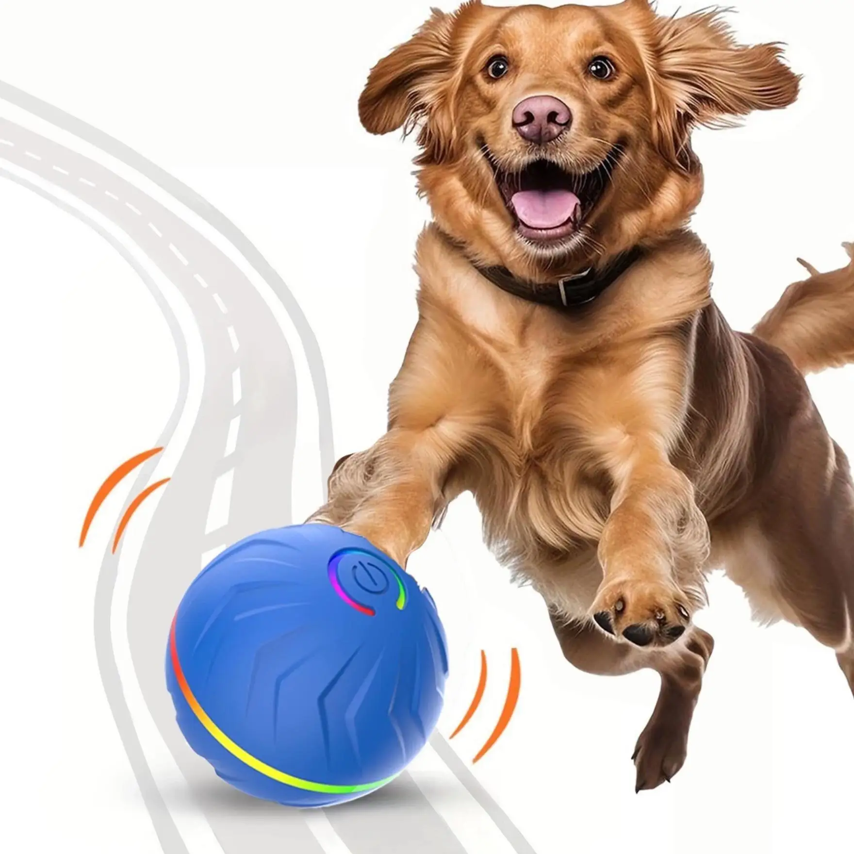 Interactive Dog Toy, USB Rechargeable Automatic Rolling Smart Ball, Durable Dog Toy, Fun and Engaging Game Companion for Small and Medium Dogs