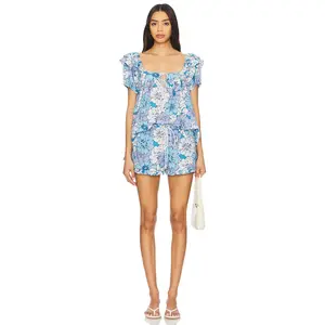 Free People Maggy Mae Set in Diva Blue Combo