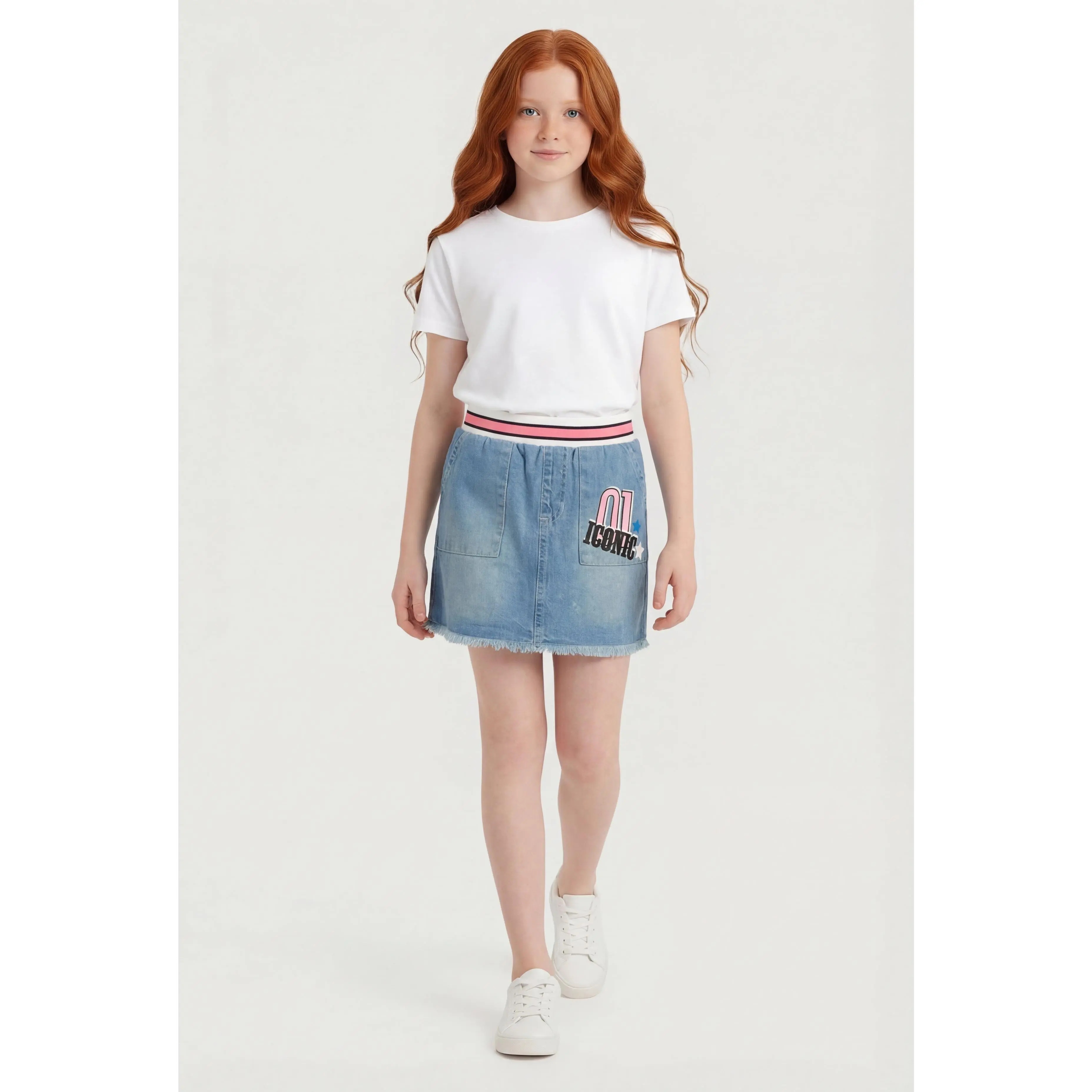 Girls 01 Iconic Denim Skirt