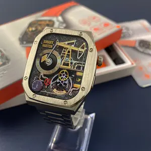 New Smart Watch  Wireless Charger NFC Bluetooth Call Compass IP68 Waterproof Outdoor Sport Smartwatch Heart Rate Tracking Extra Strap