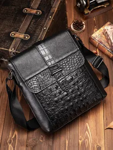 Men's Casual  Shoulder Bag, Fashionable Solid Color Crossbody Bag for Daily Used, Casual Trendy Versatile High-quality Daily Commuting Bag