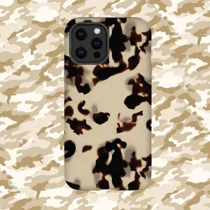 Dark Tortoise Shell Phone Case, For iPhone 12 13 14 15 16 Pro Max, X, Minimalist Design, Durable Case, Scratch Protection, Drop Resistant