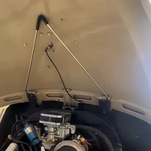 VW Deck Lid Prop - Metal Vehicle Specific Fully Assembled Stand Offs for VW Beetle Engine Cover Support - Polished Finish - No Warranty