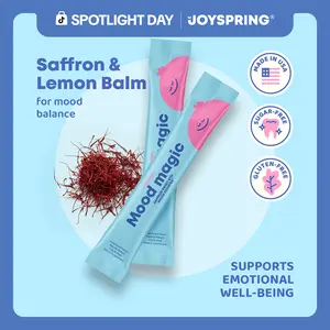 JoySpring Mood Saffron Natural Pixie Stick 25 Pack – Saffron Supplement | Unprocessed Mood Booster Support, Emotional Balance, Stress Relief, and Mental Clarity
