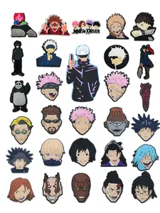 29pcs Jujutsu Kaisen Anime Cartoon Shoe Accessories Set, Cute Shoes Decorations, Wristbands, Sandals, Christmas Gift