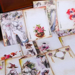 Vintage Fashionable Women Theme Decoupage Paper Kit, 12 Papers & 32 Stickers, DIY Crafts, Scrapbooking Supplies, Journaling Supplies, Sticker Packs