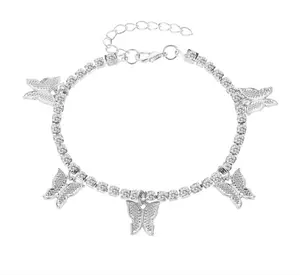 Butterfly Tennis Anklet for Everyday Wear