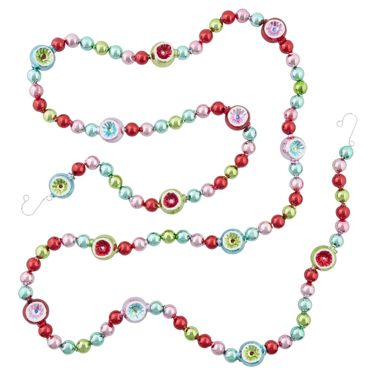FESTIVE FETE Vintage Shiny Garland, 1-Count 7' Home Decor for 2025 Party Supplies, Holiday Ornament